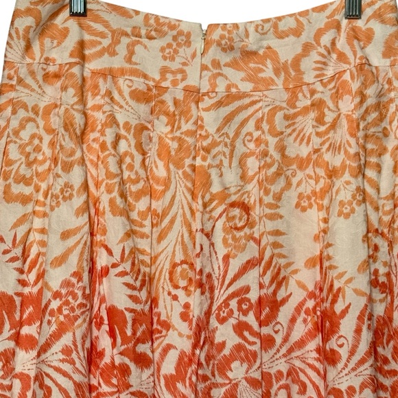 Coldwater Creek Cotton Floral Print Ombre Multicolored Midi Length Skirt - Picture 5 of 11
